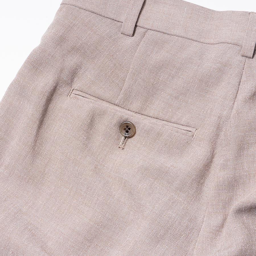 Shinzone / MELANGE CHRYSLER PANTS (melange Chrysler pants) / Chrysler pants  2 tuck long pants 23MMSPA09 cool BEIGE 32