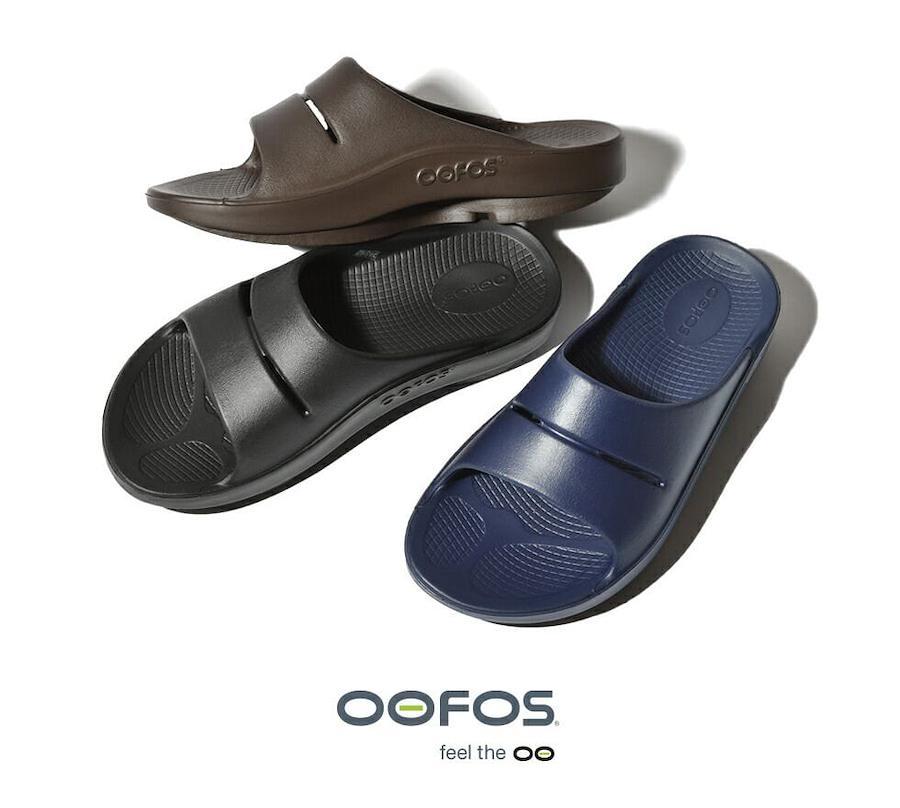 OOFOS Men's Women's OOahh Black Mocha Navy 5020020 Black Black Navy Mocha  Brown SLATE 28cm