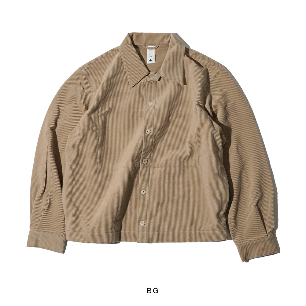 デサント ポーズ コーデュロイシャツブルゾン DESCENTE PAUSE CORDUROY SHIRT BLOUSON コーデュロイ シャツ  ジャケット ブルゾン DLMUJK39 AURALEE オーラリー BG L