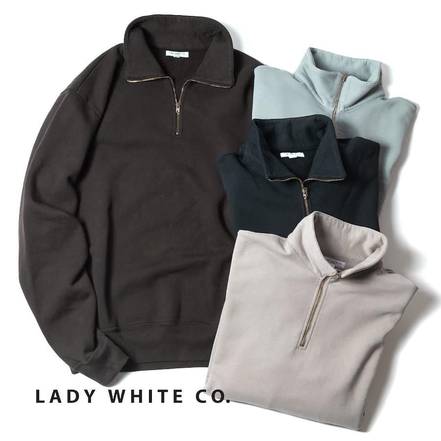 Lady White Co. Quarter Zip Sweatshirt Scarlet Grey