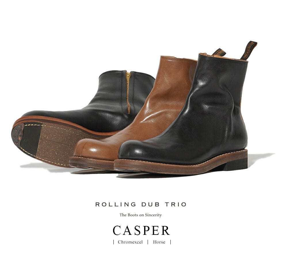 Buy ROLLING DUB TRIO Rolling Dub Trio CASPER Casper OIL BLACK Ho Win Chrome  Excel black HORSE BLACK tea core hose leather boots BLACK HORSE 26cm from  Japan Buy authentic Plus