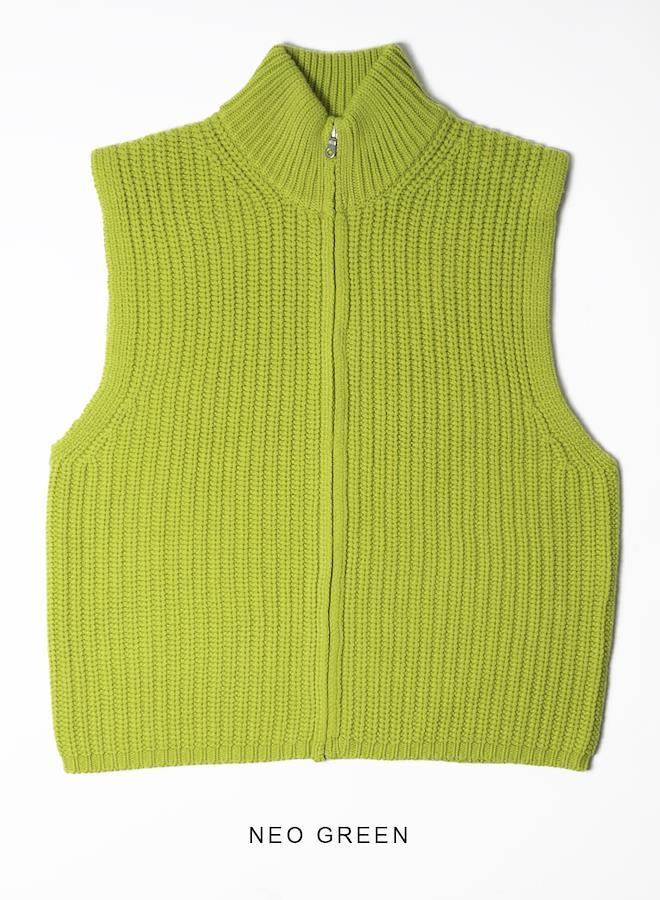Walenode(ウェルノード)Basolan cashimere wool Futoune zip up vest