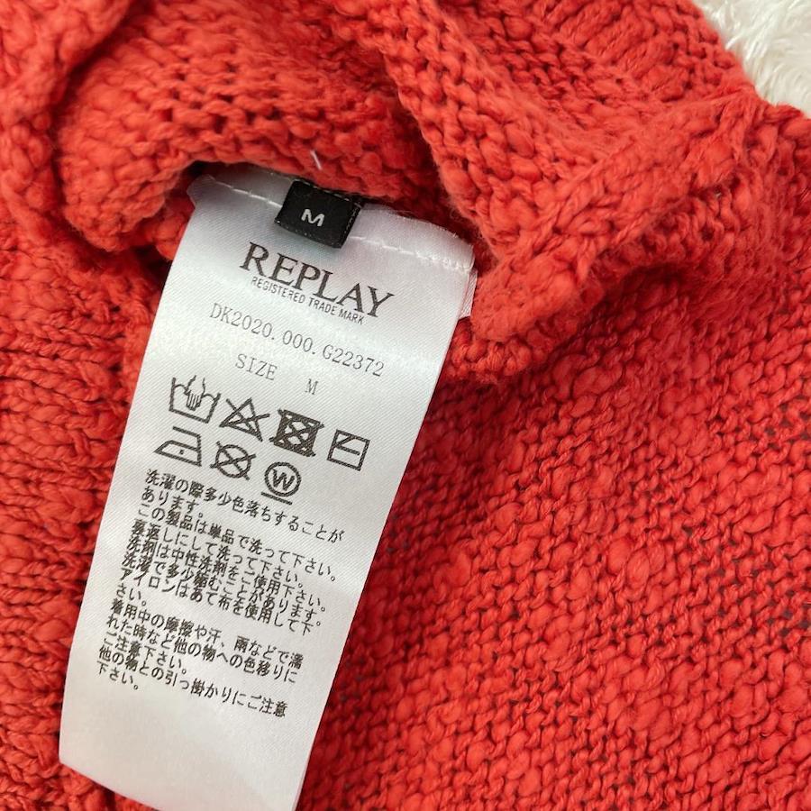 00917】新古品 未使用 REPLAY リプレイ トップス ニット M レッド 赤 