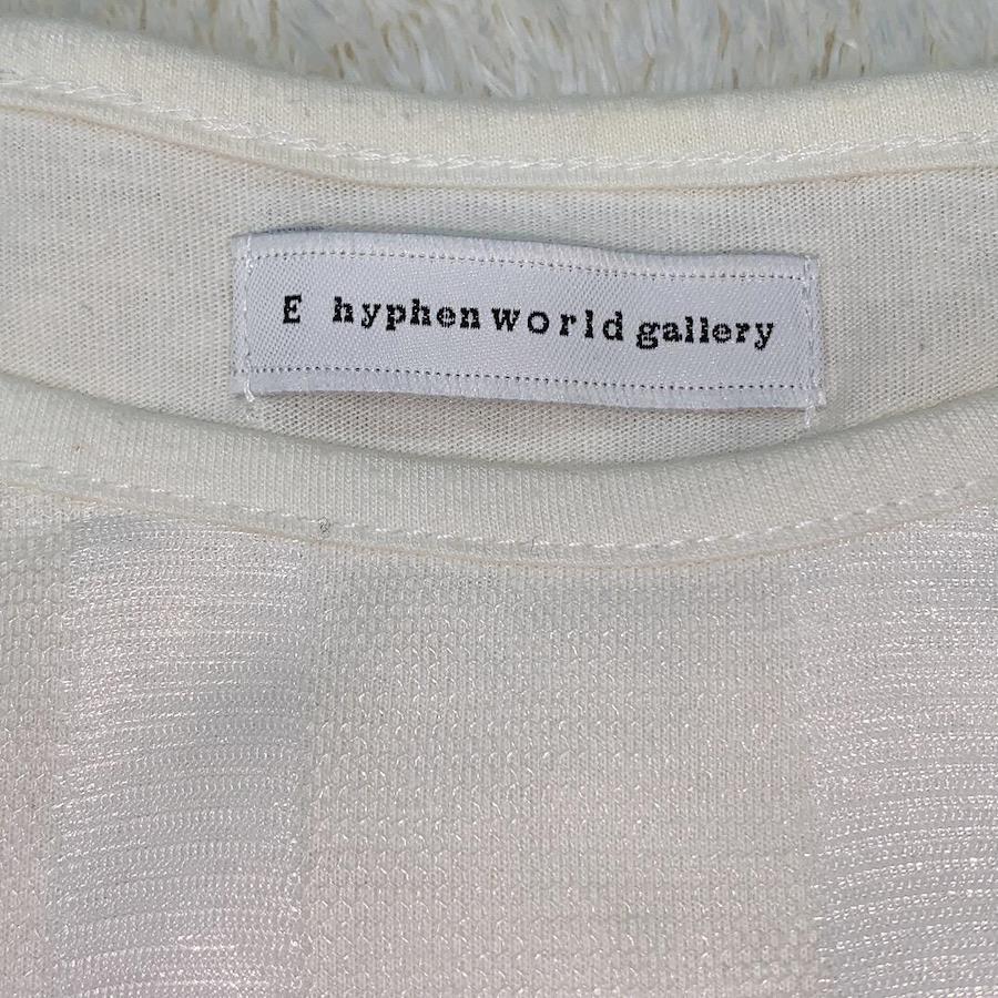 E hyphen world gallery シースルートップス 上品なスタイル - トップス