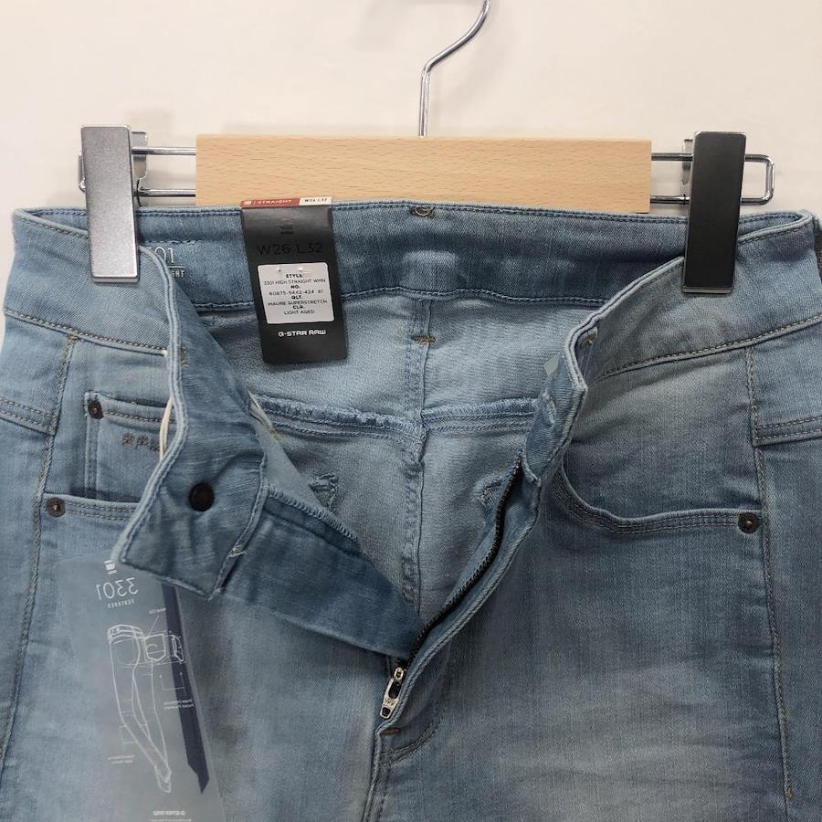 07610】新古品 G-Star RAW ジースターロゥ パンツ 26 ライトブルー G