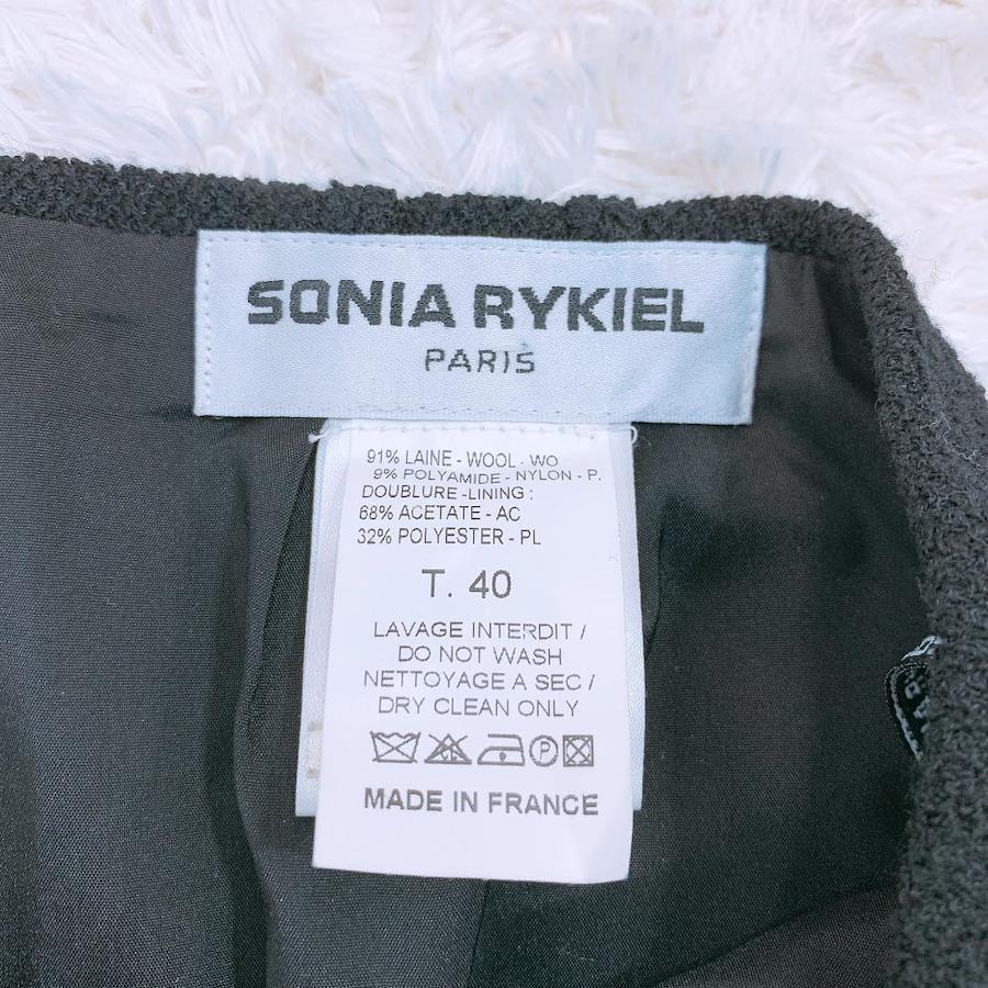 08812】美品 SONIA RYKIEL スカート F M~Lサイズ相当 ブラック 良品