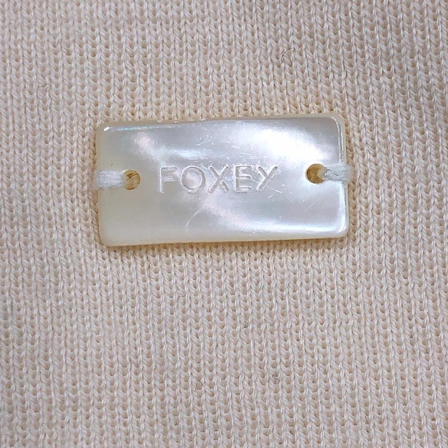 08834】B品 FOXEY トップス 38 Mサイズ相当 ベージュ 訳あり商品 