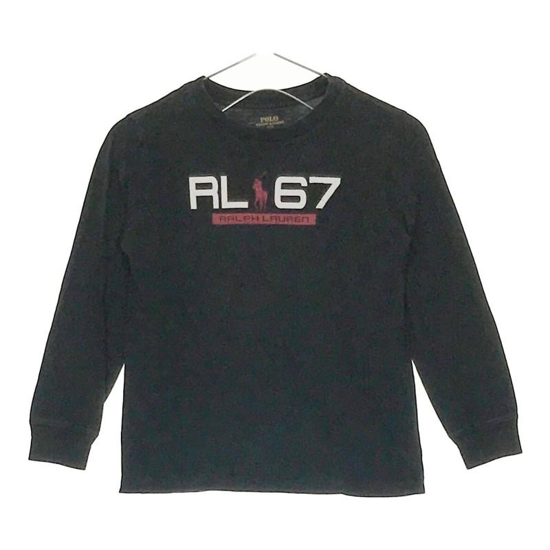 13968】 POLO RALPH LAUREN ポロ ラルフローレン 長袖シャツ Tシャツ ロンT 120cm相当 黒 ブラック キッズ  日本の商品を世界中にお届け ZenPlus