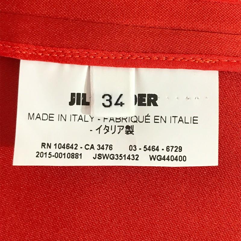 【14474】新古品 JIL SANDER ジルサンダー ロングスカート サイズ 34 / 約 XS(SS) オレンジ イタリア製 無地 オシャレ  レディース