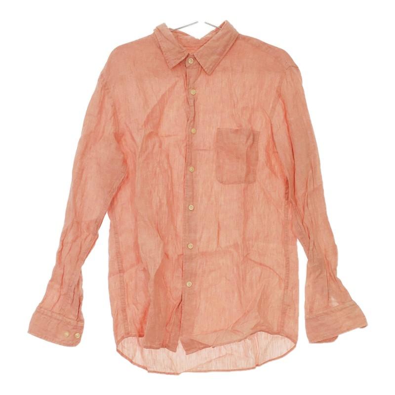 Buy [21063] UNIQLO UNIQLO Long Sleeve Shirt Salmon Pink Pink Peach Color L  Plain Simple Spring Everyday Wear Versatile Good Quality from Japan - Buy  authentic Plus exclusive items from Japan