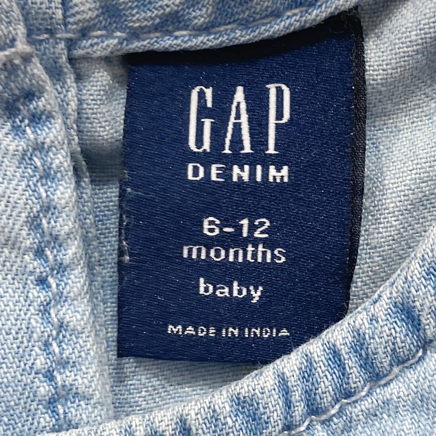 babyGAP デニム刺繍ワンピース6-12months ベビーギャップ 94％以上節約