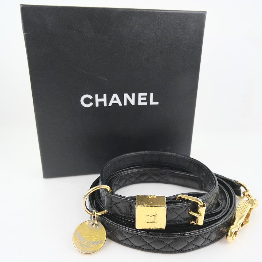 Buy [CHANEL] Chanel pet collar & lead black 99C unisex other