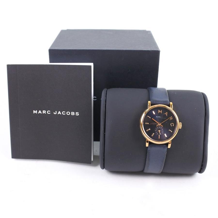 MARC BY MARC JACOBS】マークバイマークジェイコブス MBM1331 金メッキ×レザー ゴールド クオーツ レディース ネイビー文字盤  腕時計 【中古】 - 日本の商品を世界中にお届け | ZenPlus