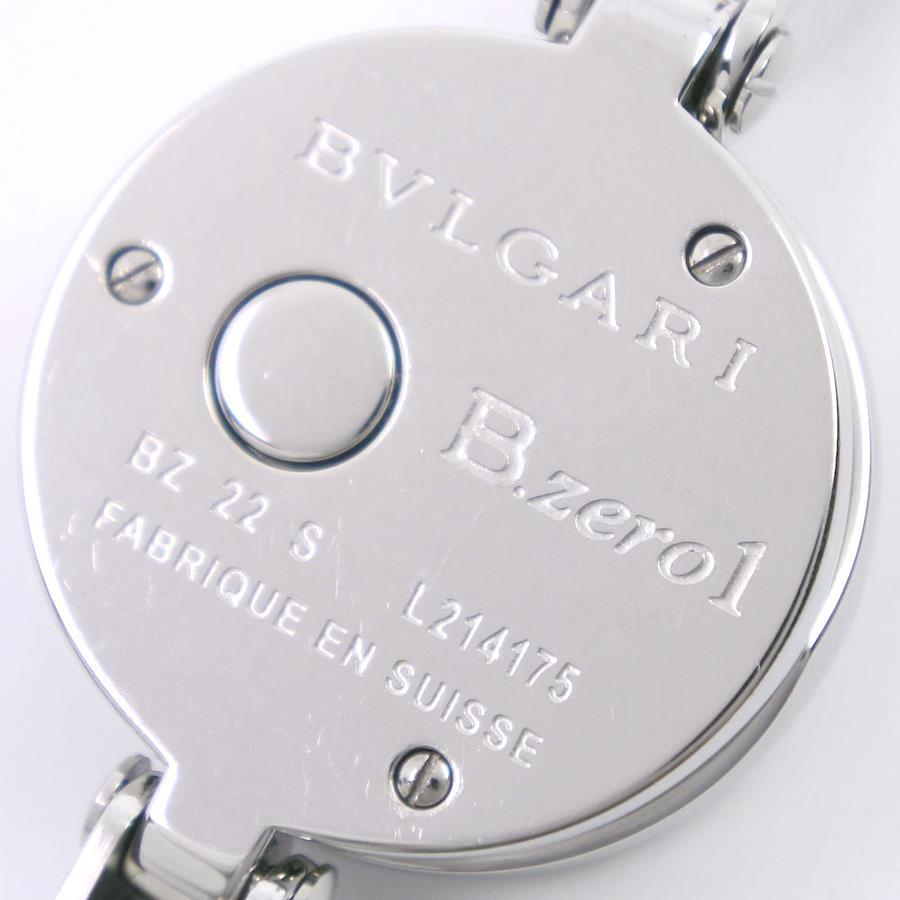 約05cmケース厚み【BVLGARI】ブルガリ Bzero1 ビーゼロワン 12Pダイヤ BZ22SS ステンレススチール クオーツ レディース ブルーシェル文字盤 腕時計