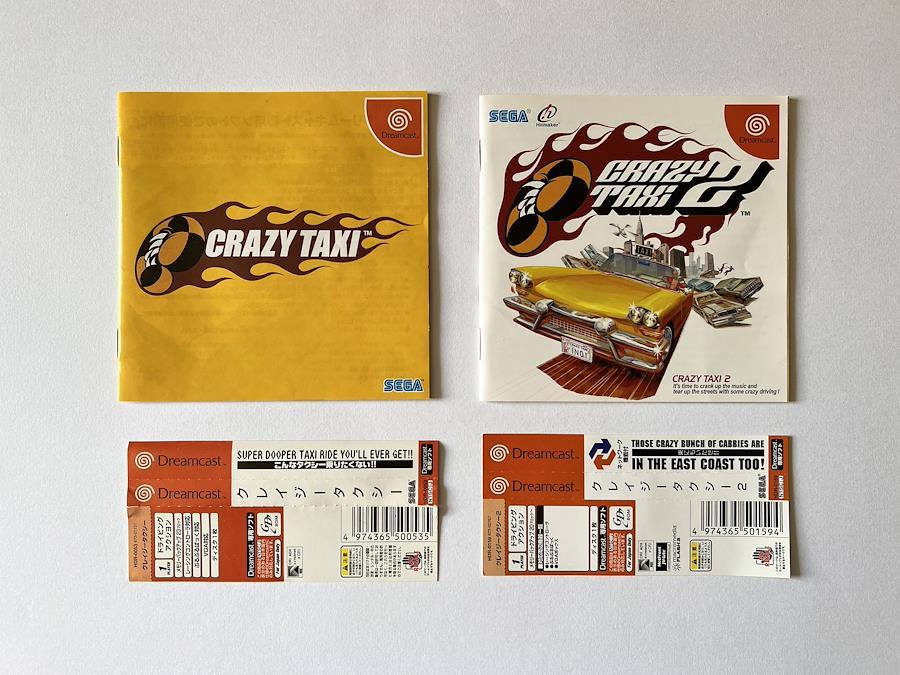 Dreamcast crazy taxi 1 2 set with obi