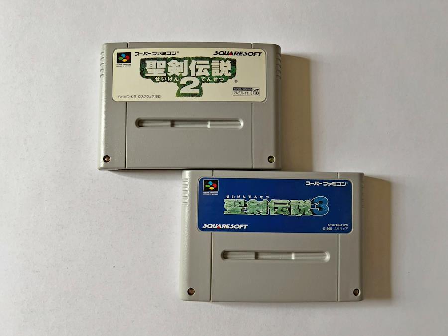 Buy SFC Seiken Densetsu 2 3 set box theory available Super Famicom