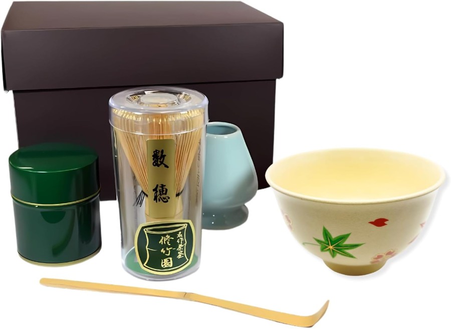 Okadaen Japanese Tea Ceremony Starter Set with Unkin Bowl