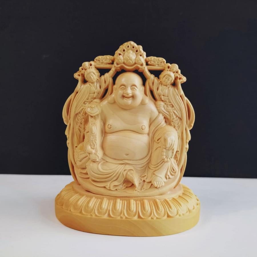 御利益がありそうな木彫りの七福神 （v56/開運 縁起物 木彫りの