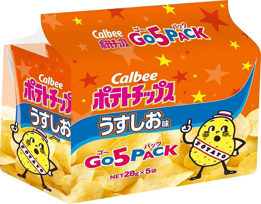Calbee Potato Chips Light Flavor Go 5 Pack (28g x 5 bags) x 8 