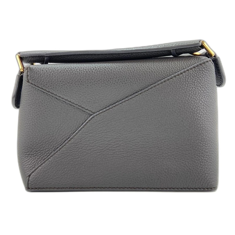 LOEWE Puzzle Bag Mini 2-Way Handbag Leather Brown WS32363 [Used