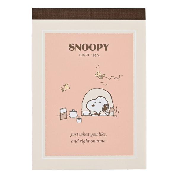 Snoopy A6 Memo (Cafe) Coffee Series Pink PEANATUS SNOPPY Made in