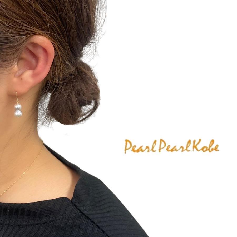 Buy [Pearl Pearl Kobe] Japanese Akoya Pearl Twin Pearl Earrings