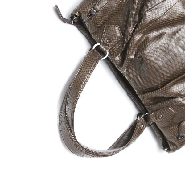 Handbag with translation LB-2030 Python nicotine shoulder bag, Python [SS],  【second hand】