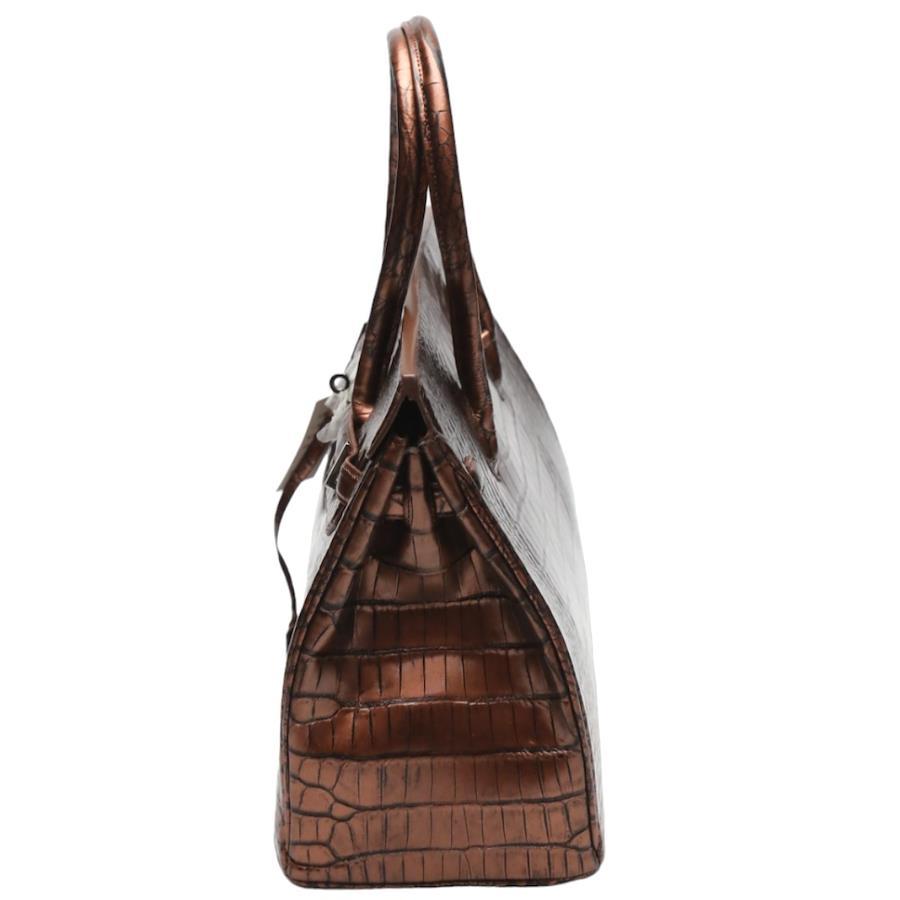 Buy 【Brand new】 Henroon Size 35 YB-2103 Crocodile Brown Handbag ...