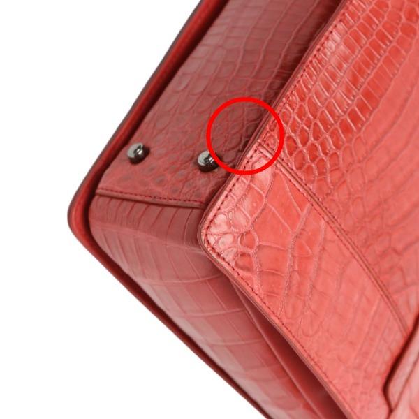 【Brand new】 , Matt 2way LB3062 Crocodile red handbag, CROCODILE