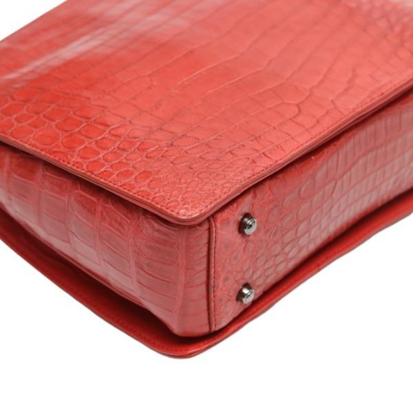 クロコダイル LB3062 ハンドバッグ red  CROCODILE 2way