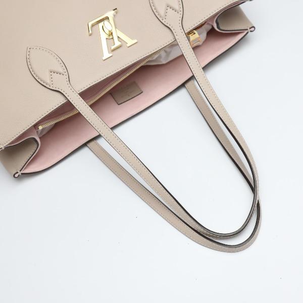Louis Vuitton Tote Bag Rock Me Line Shopper Women's M57346 Greige Hand  Grained Leather Auction