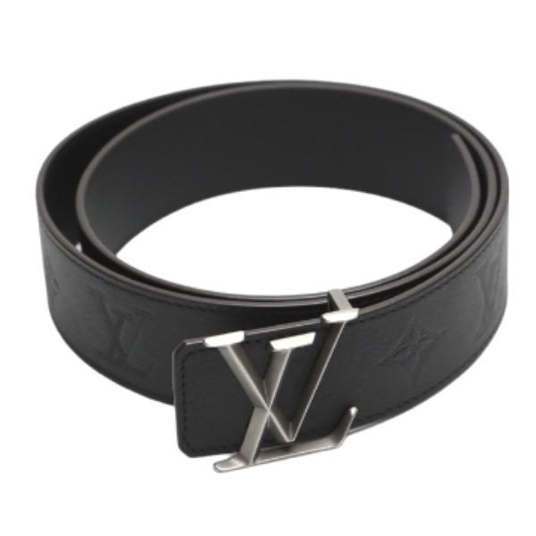 Louis Vuitton, Accessories, Auth Louis Vuitton Monogram Eclipse Sunture Lv  Initial M449 Mens Standard Belt