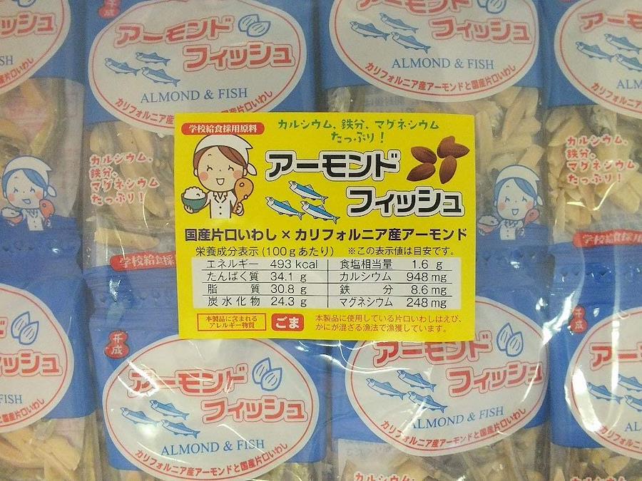 日本の商品を世界中にお届け　お徳用パック　100袋　アーモンドフィッシュ　国産小魚　ZenPlus　小袋　給食用