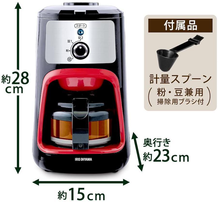 アイリスオーヤマ コーヒーメーカー 全自動 メッシュフィルター付き 1~4杯用 ブラック IAC-A600 日本の商品を世界中にお届け  ZenPlus