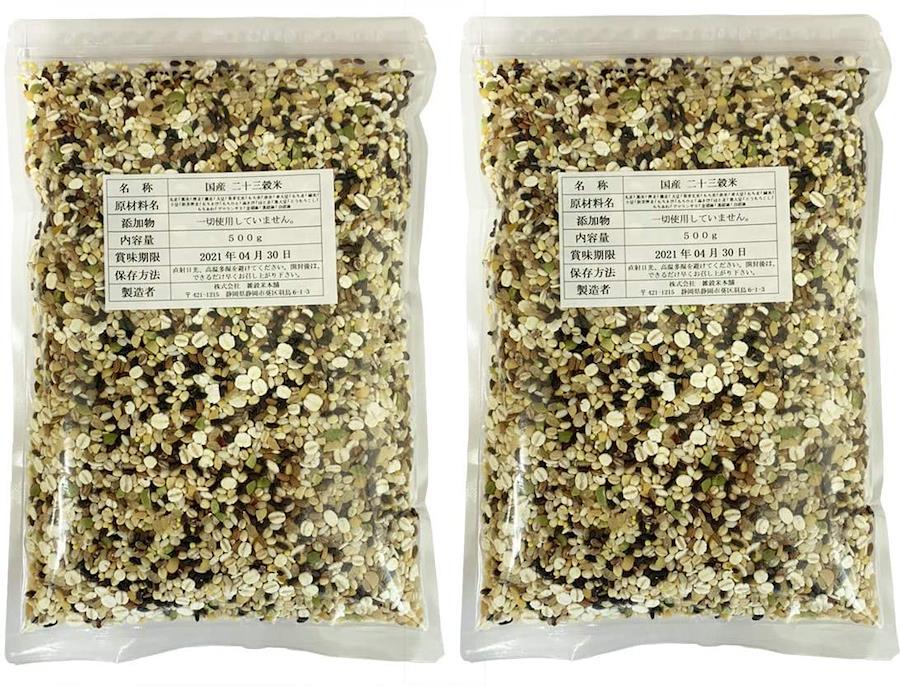 雑穀 雑穀米 国産 栄養満点23穀米 1kg(500g×2袋) 厳選 もち麦 黒米 - 日本の商品を世界中にお届け | ZenPlus