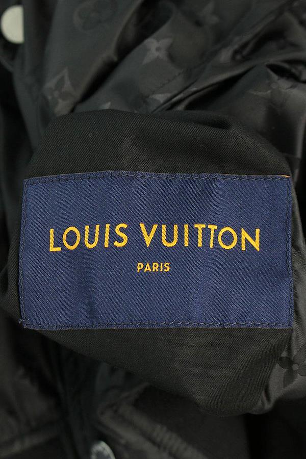 Louis Vuitton Reversible Black Monogram Windbreaker Jacket Size 46