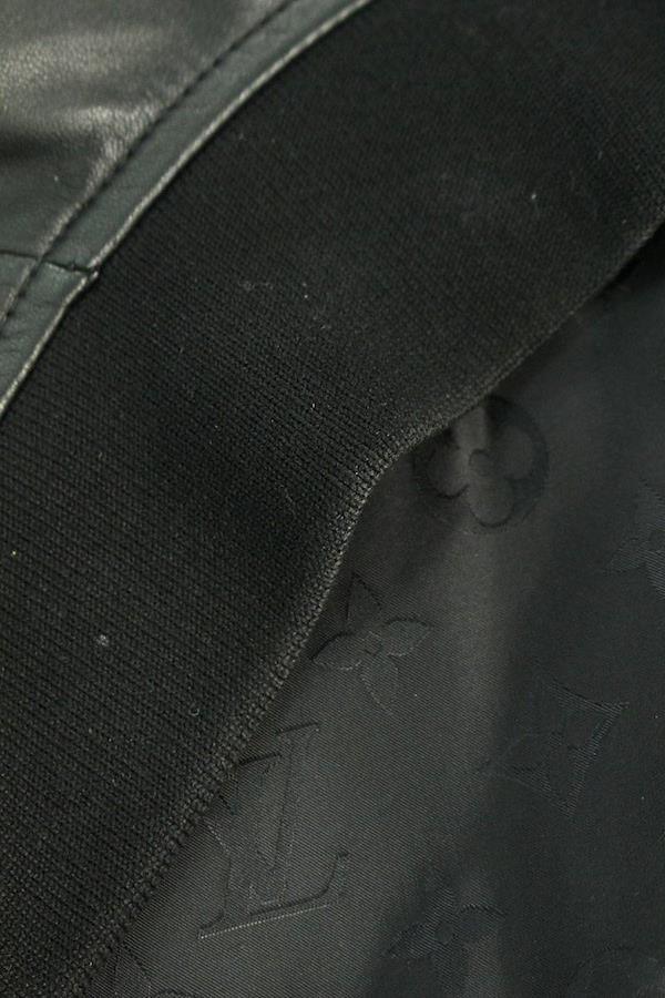 Louis Vuitton Monogram Reversible Leather Mix Blouson Dark Navy. Size 44
