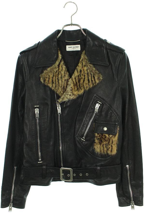 Buy Saint Laurent Paris SAINTLAURENTPARIS Size: 46 14AW 361704 Y5GC1 Fur  switching rider's leather jacket from Japan - Buy authentic Plus exclusive  items from Japan | ZenPlus