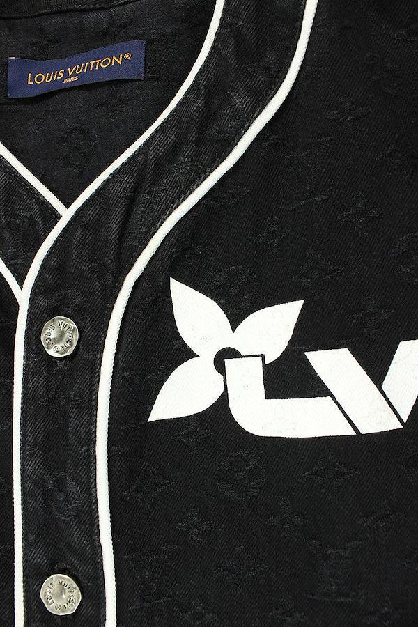 Louis Vuitton LOUISVUITTON Size: L 23AW RM232M UZD HPS12W Monogram Denim  Baseball Short Sleeve Shirt