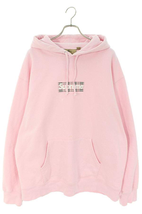 Supreme x Burberry Size: XL 22SS Burberry Box Logo Hooded Sweatshirt  Burberry Box Logo Hoodie