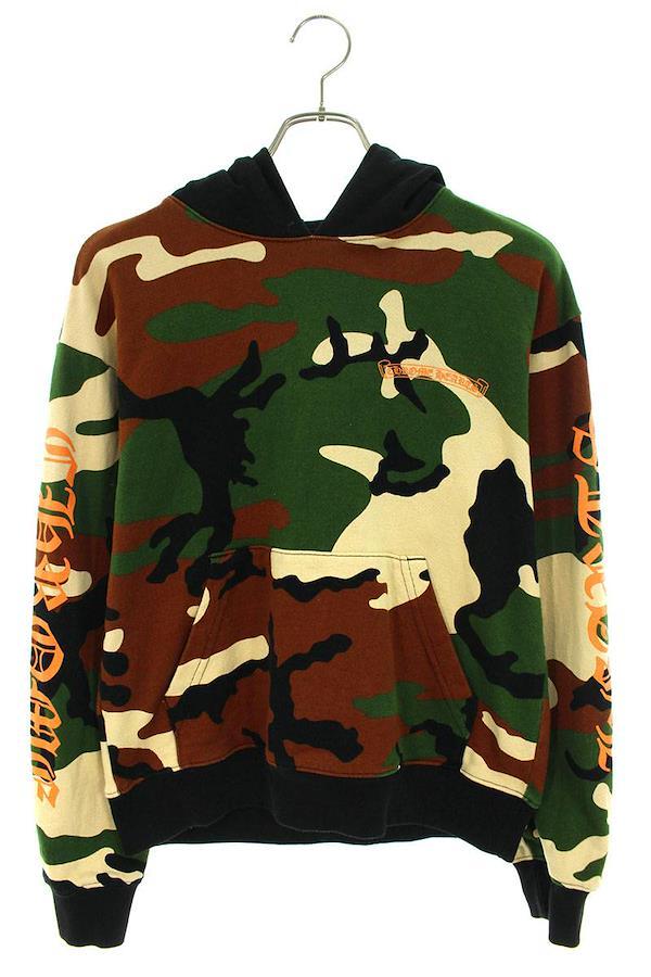 Chrome Hearts ChromeHearts Size: S PPO CAUTION HD PLVR MATTY BOY Print  Camouflage Hoodie