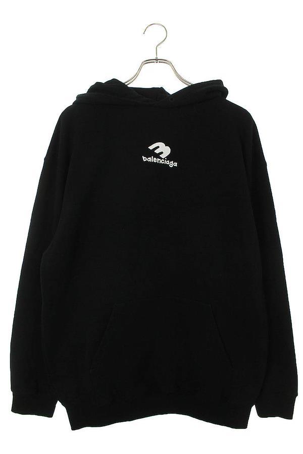 BALENCIAGA Size: M 22AW 570811 TNVH2 Front logo pullover hoodie