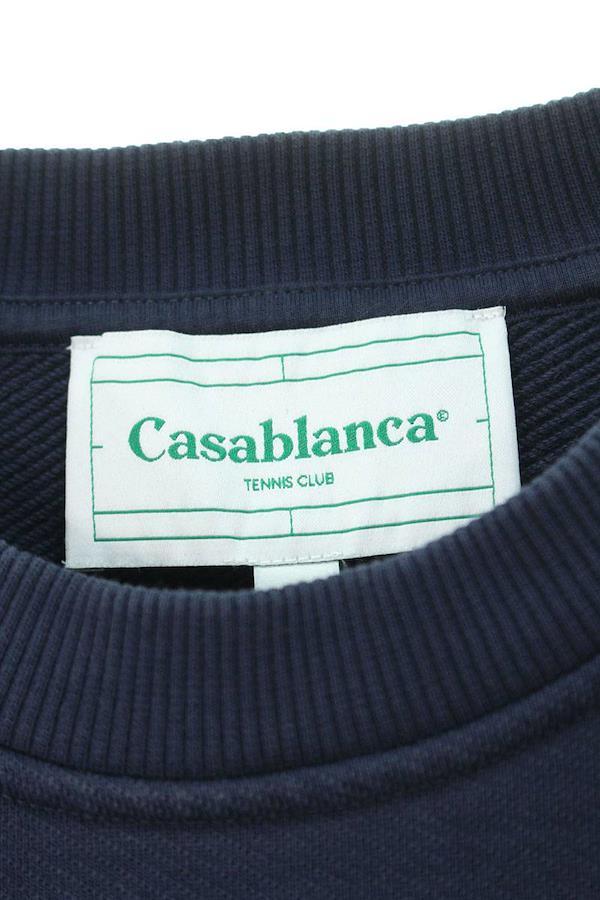 カサブランカ CASABLANCA  MF23-HTP-0001-20 ロゴ刺繍クルーネックスウェット メンズ Lトップス