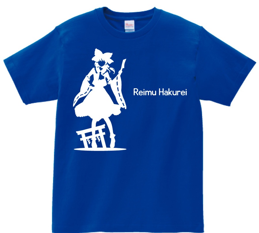 東方 シルエット 博麗霊夢 ａタイプ 半袖tシャツ Toho Silhouette Reimu Hakurei Short Sleeved T Shirt Blue S Size Zenplus