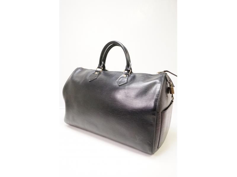 Louis Vuitton Speedy 35 Handbag in Black EPI Leather