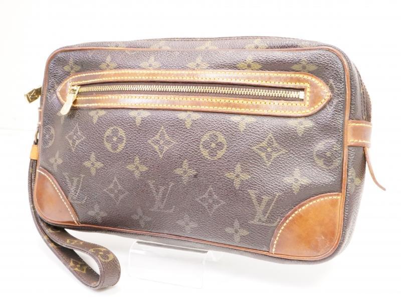 Auth Louis Vuitton Vintage Monogram MARLY DRAGONNE Clutch Hand Bag