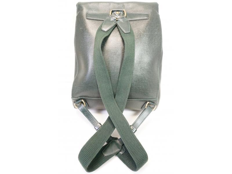 Louis Vuitton Cassiar Green Leather Backpack Bag (Pre-Owned)