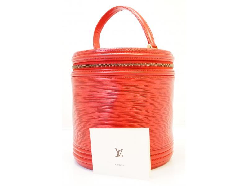 Louis Vuitton Red Epi Leather Cannes Top Handle Bag 