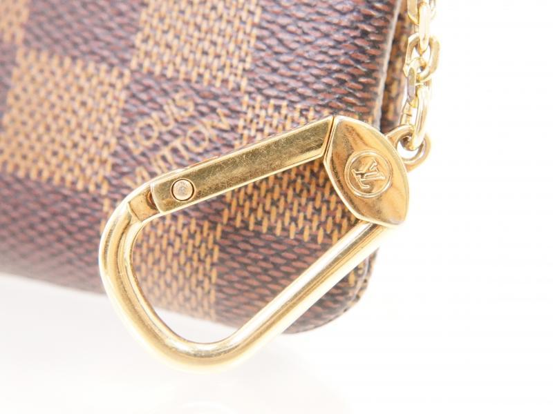Louis Vuitton Key Pouch Damier Ebene Coin Pouch Wristlet N62658