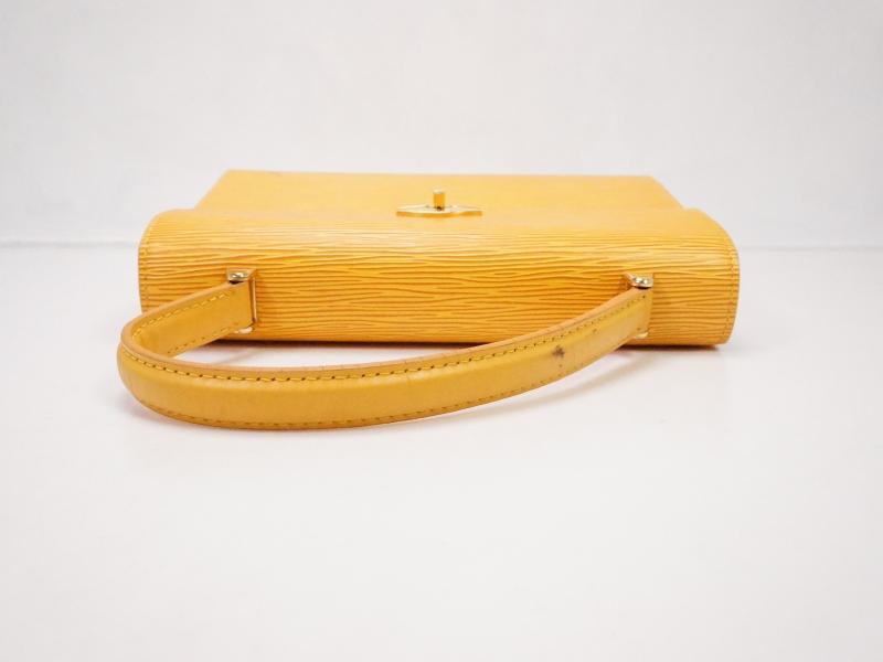 Clarendon Embossed Leather Bag in Yellow – Myra Bags